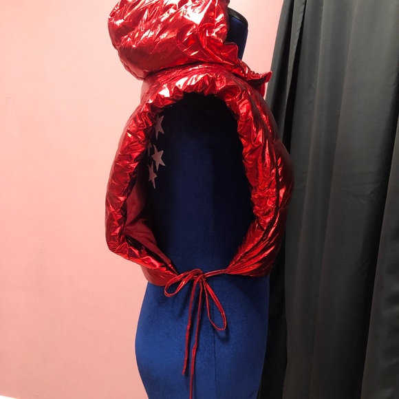 Outer Limits Metallic Half Jacket/Vest (Red) - Picture 3 of 4